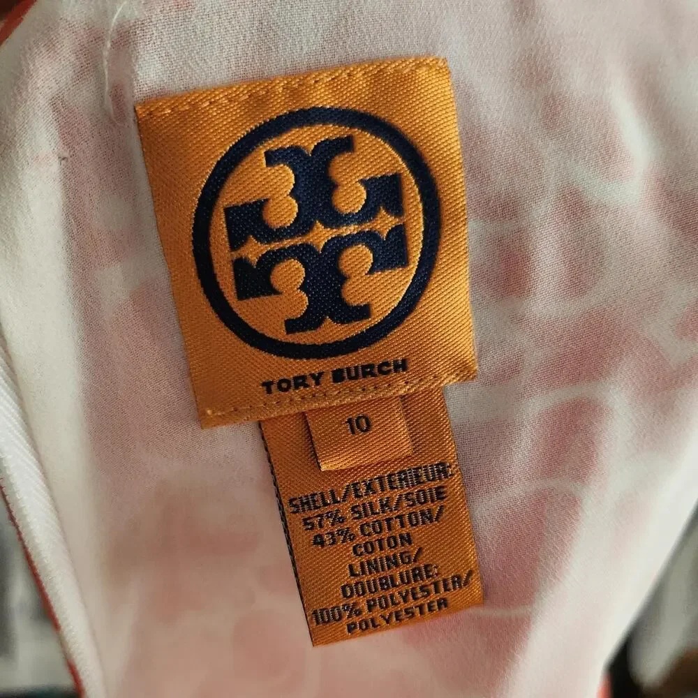 Tory Burch Coral Sleeveless Sheath Dress size 10